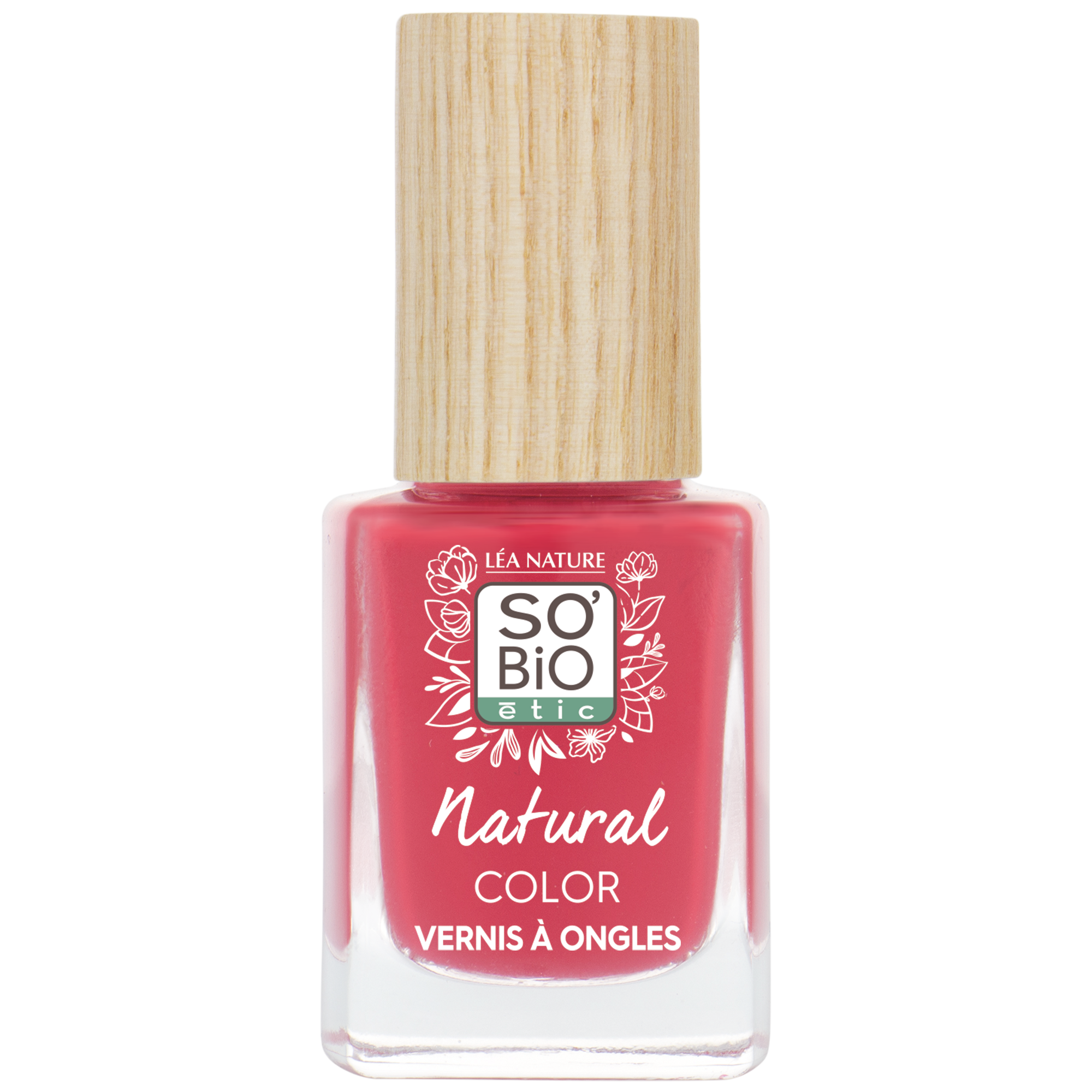 SO’BiO étic Lak na nehty - 35 vibrující korálová (11 ml) - se zářivou a intenzivní barvou