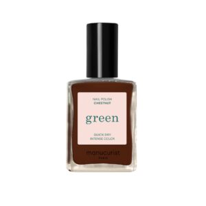 Manucurist Green schnoucí lak na nehty - Chestnut (15 ml) - teplá hnědá s vínovými nuancemi