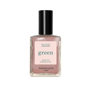 Manucurist Green schnoucí lak na nehty - Carnation (15 ml) - perleťový růžovo-béžový odstín