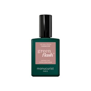 Manucurist Green Flash LED gel lak na nehty - Carnation (15 ml) - perleťový růžovo-béžový odstín