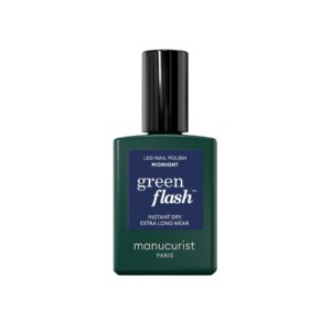 Manucurist Green Flash LED gel lak na nehty - Midnight (15 ml) - tmavě modrý odstín