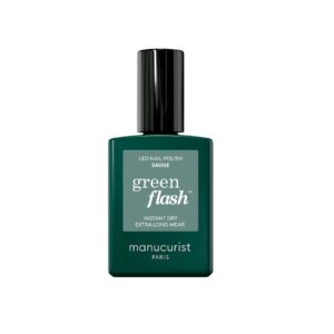 Manucurist Green Flash LED gel lak na nehty - Sauge (15 ml) - jemná, šedozelená šalvějová barva