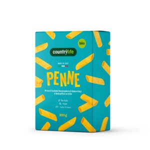 Country Life Těstoviny penne kukuřično-rýžové BIO (300 g) - chutná bezlepková příloha