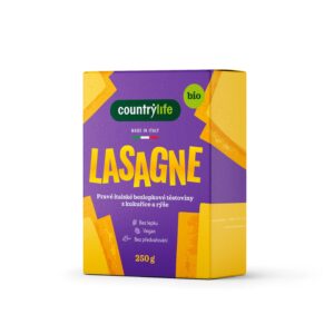 Country Life Těstoviny lasagne kukuřično-rýžové BIO (250 g)