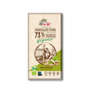 Čokoláda hořká 73 % s pistáciemi 135 g BIO SOLÉ