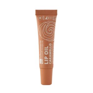 laSaponaria Vyživující olej na rty s karamelem BIO - Warm Nude (12 ml) - pro lesklé a hloubkově vyživené rty