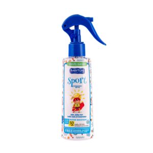 Babyton Opalovací mléko ve spreji pro děti SPF 50 SPORT (200 ml) - s přírodním minerálním filtrem