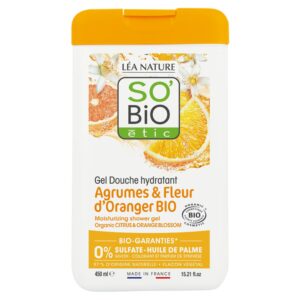 SO’BiO étic Gel sprchový s citrusy a pomerančovými květy BIO (450 ml) - s osvěžující a sladkou vůní