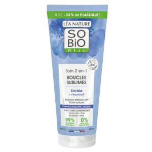 SO’BiO étic Péče 2v1 pro kudrnaté vlasy s vitaminem F a lněným semínkem BIO (200 ml) - redukuje krepatění