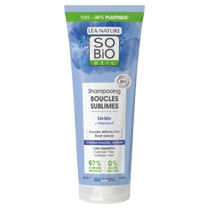 SO’BiO étic Šampon pro kudrnaté vlasy s vitaminem F a lněným semínkem BIO (250 ml) - vyživuje kudrnaté vlasy bez zatížení