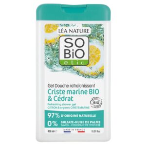 SO’BiO étic Gel sprchový s mořským fenyklem a citronem BIO (450 ml) - se svěží vůní