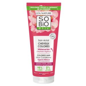 SO’BiO étic Kondicionér pro barvené vlasy s ibiškem a rostlinnými peptidy BIO (200 ml) - udržuje zářivou barvu
