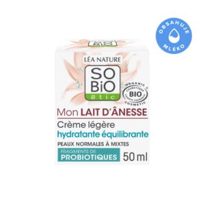 SO’BiO étic Krém hydratační s oslím mlékem pro normální a smíšenou pleť BIO (50 ml) - pro rovnováhu mikrobiomu pleti