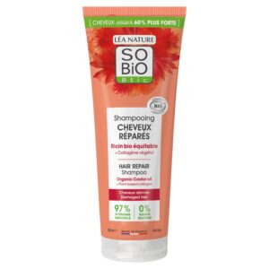 SO’BiO étic Šampon regenerační s rostlinným kolagenem pro poškozené vlasy BIO (250 ml) - s ricinovým olejem