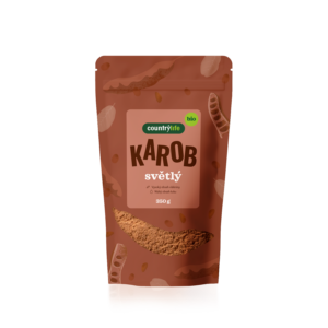 Karobový prášek světlý 350 g BIO   COUNTRY LIFE - chutná alternativa kakaa