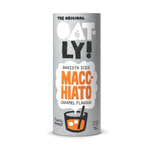 Oatly! Nápoj ovesný Barista Iced Macchiato s příchutí karamelu (235 ml) - rychlé osvěžení nejen do horkých dnů