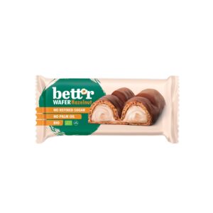 Bett´r Tyčinka oplatková s lískooříškovým krémem BIO (33 g) - slazená kokosovým cukrem