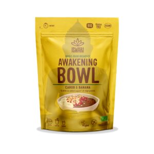 ISWARI Směs instantní Awakening Bowl - banán a karob BIO (360 g) - bez přidaného cukru