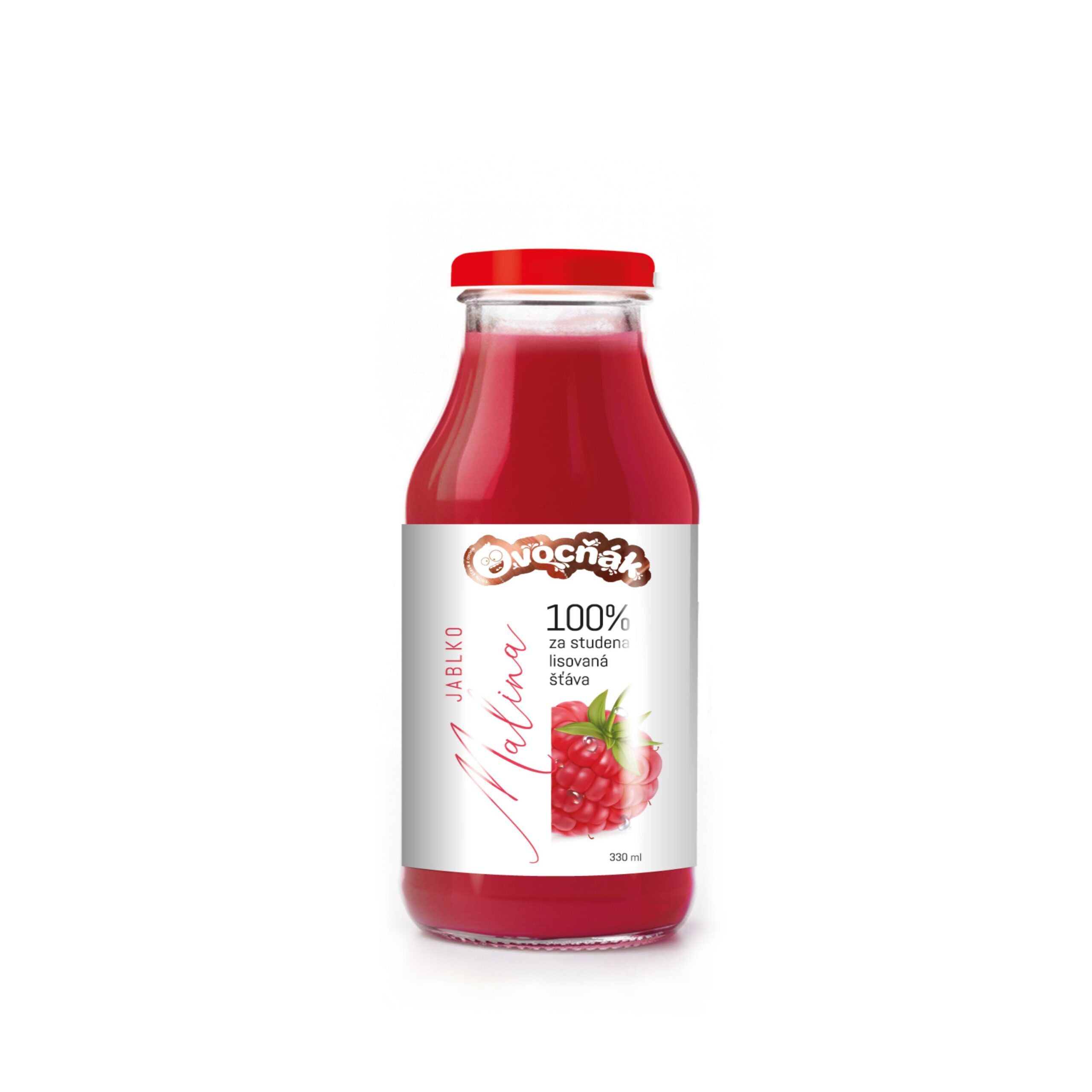 Ovocňák Mošt ovocný jablko-malina - sklo (330 ml)