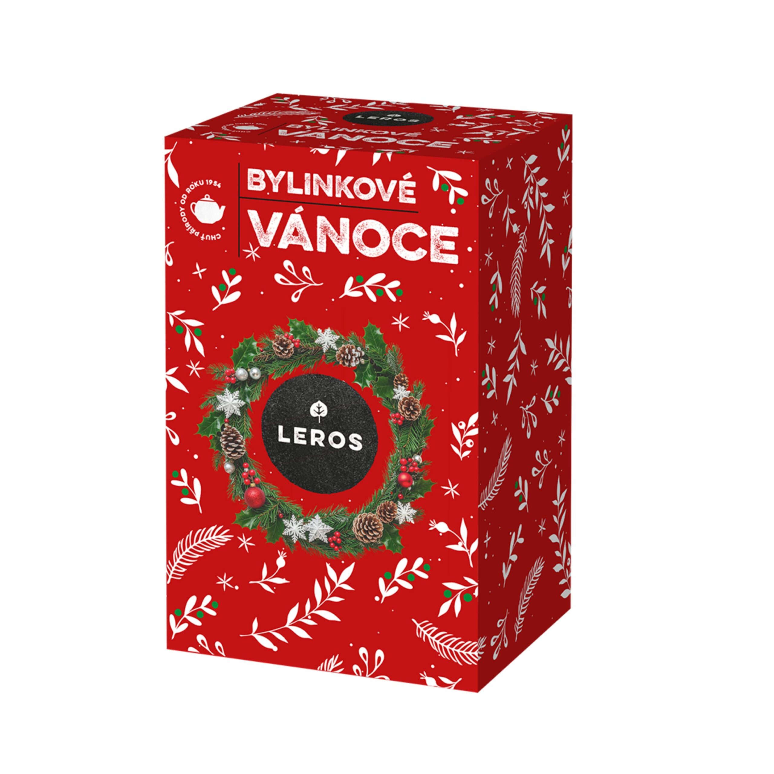 LEROS Bylinný čaj s kořením Bylinkové Vánoce - nálev. sáčky (20 x 2 g) - chuť skořice a lékořice, čaj z bylin a koření