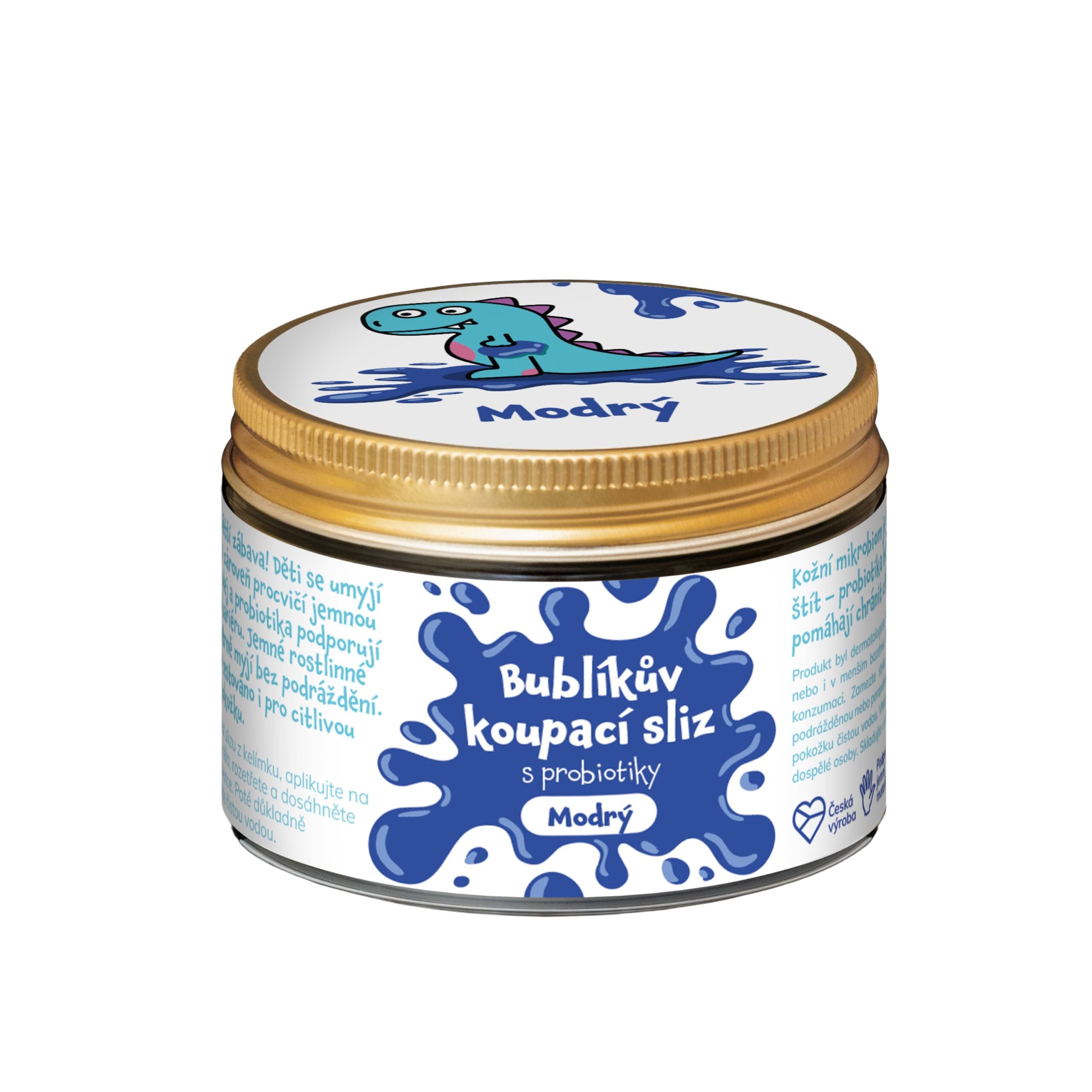 Pure Harmony Bublíkův koupací sliz s probiotiky - modrý (140 g) - mytí rukou a těla zábavnou formou