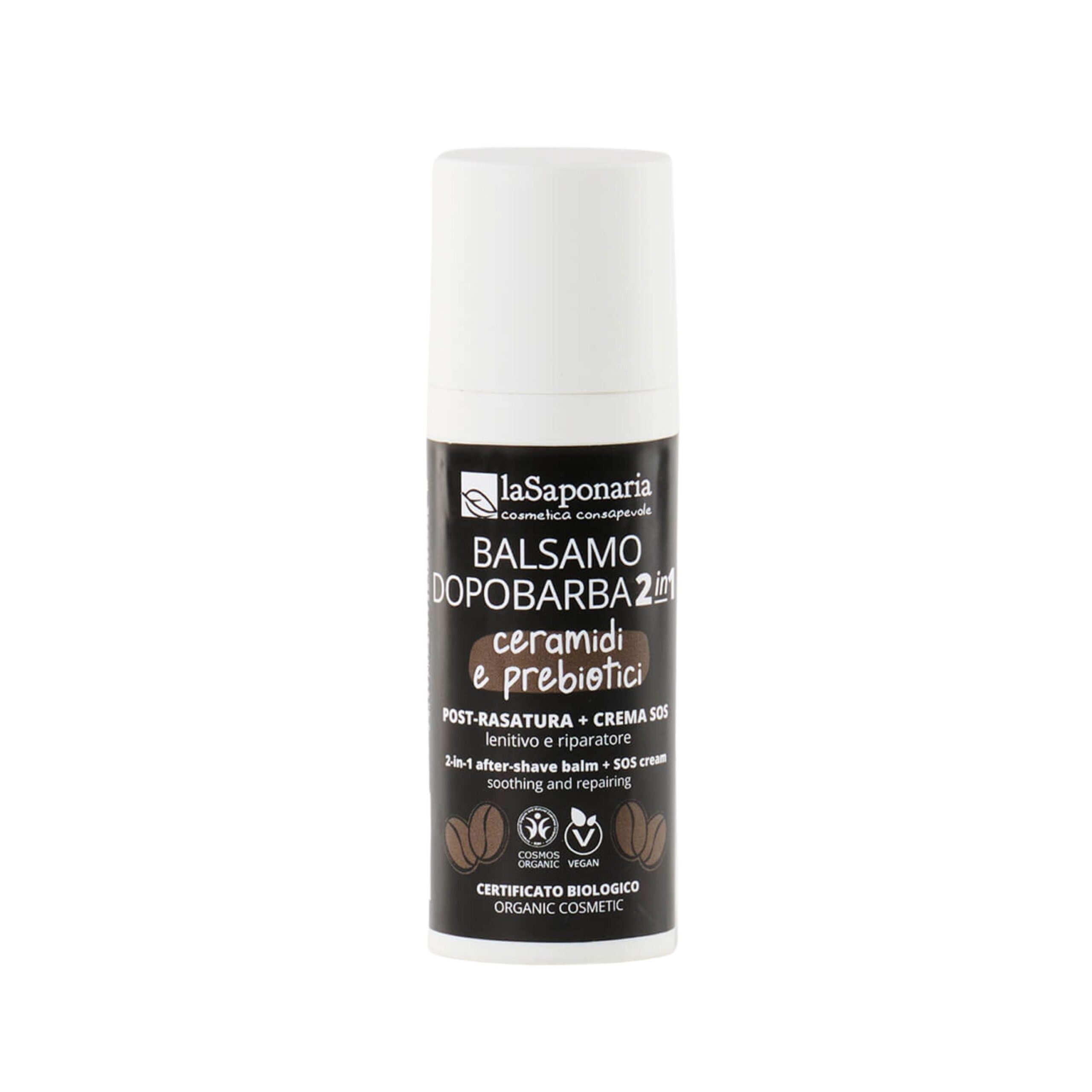 laSaponaria Pánský balzám po holení 2v1 s ceramidy a prebiotiky BIO (50 ml) - zmírňuje pocit podráždění
