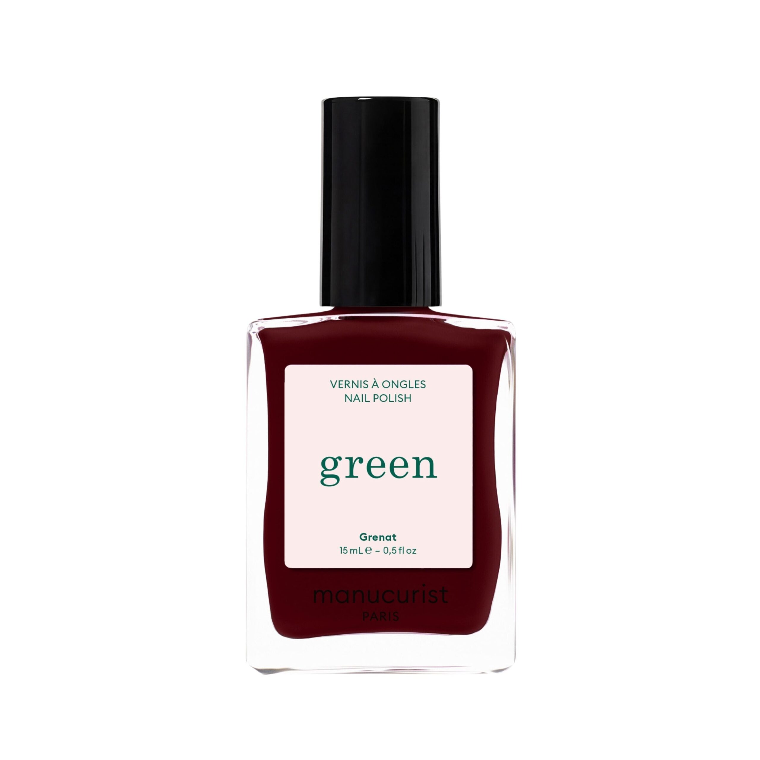 Manucurist Green schnoucí lak na nehty - Grenat (15 ml) - kaštanově červená barva