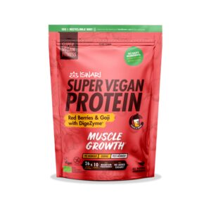 ISWARI Protein vegan s goji a červenými bobulemi BIO (400 g) - s 5 trávicími enzymy