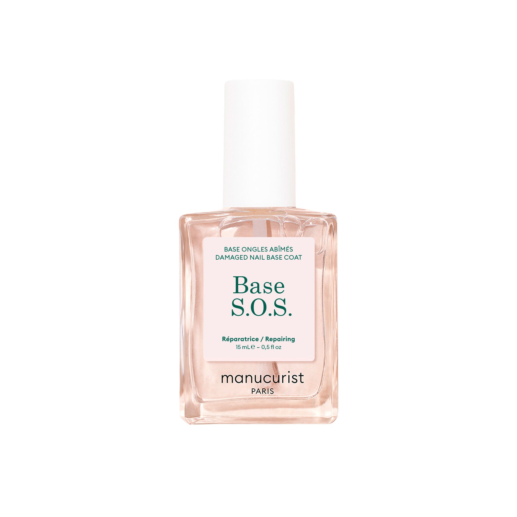 Manucurist Green Podkladový schnoucí lak pro velmi zničené nehty SOS Base (15 ml) - rychlá pomoc pro poškozené nehty - Obrázek 3