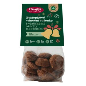 Zemanka Vánoční sušenky s vlašskými ořechy a kořením BIO - bezlepkové (100 g) - vánoční mlsání bez lepku