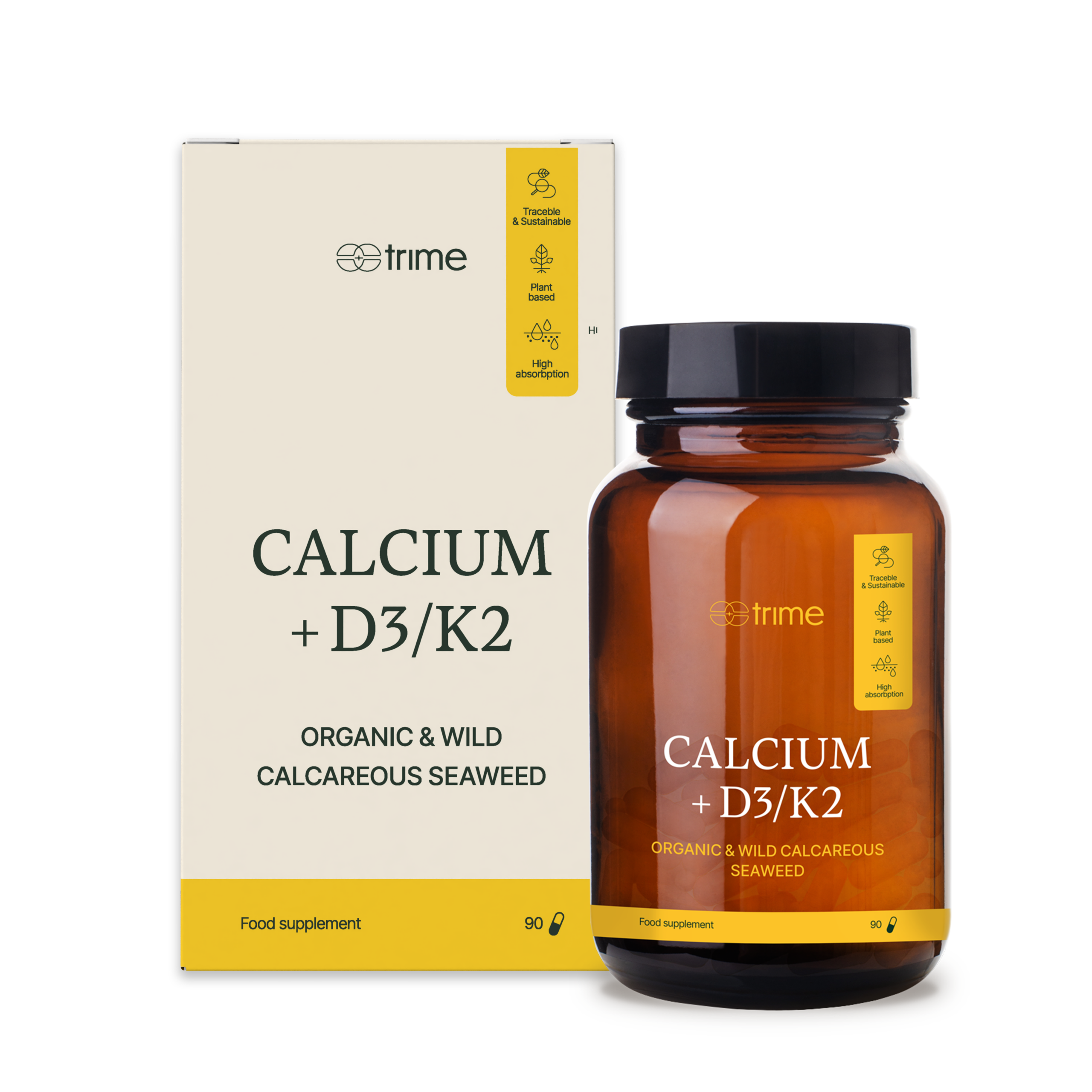 Trime Calcium + D3/K2 (90 kapslí) - podpoří zdraví kostí, zubů, srdce a cév