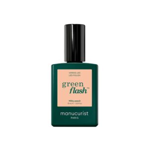 Manucurist Green Flash LED gel lak na nehty - Milky Peach (15 ml) - mléčně broskvová barva
