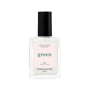 Manucurist Green schnoucí lak na nehty - Bliss (15 ml) - sváteční perleťový bílý odstín
