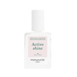 Manucurist Green Pečující schnoucí lak na nehty Active Shine - Icy (15 ml) - pro lesklé nehty s perleťovým efektem